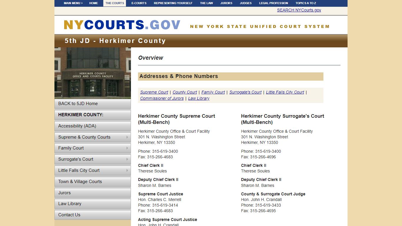 5th JD - Herkimer County HOME | NYCOURTS.GOV