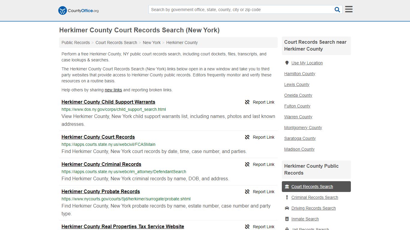 Herkimer County Court Records Search (New York) - County Office