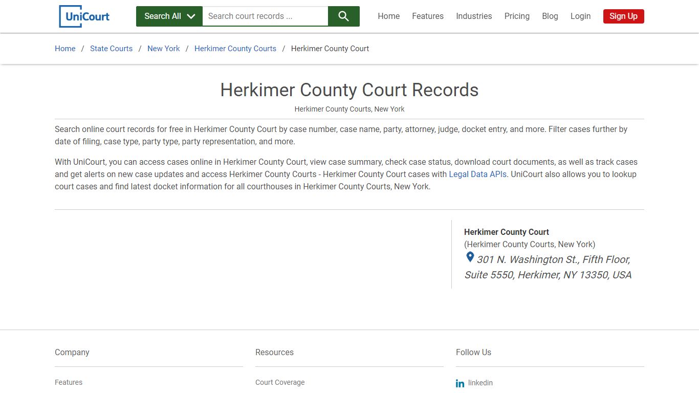 Herkimer County Court Records | Herkimer | UniCourt